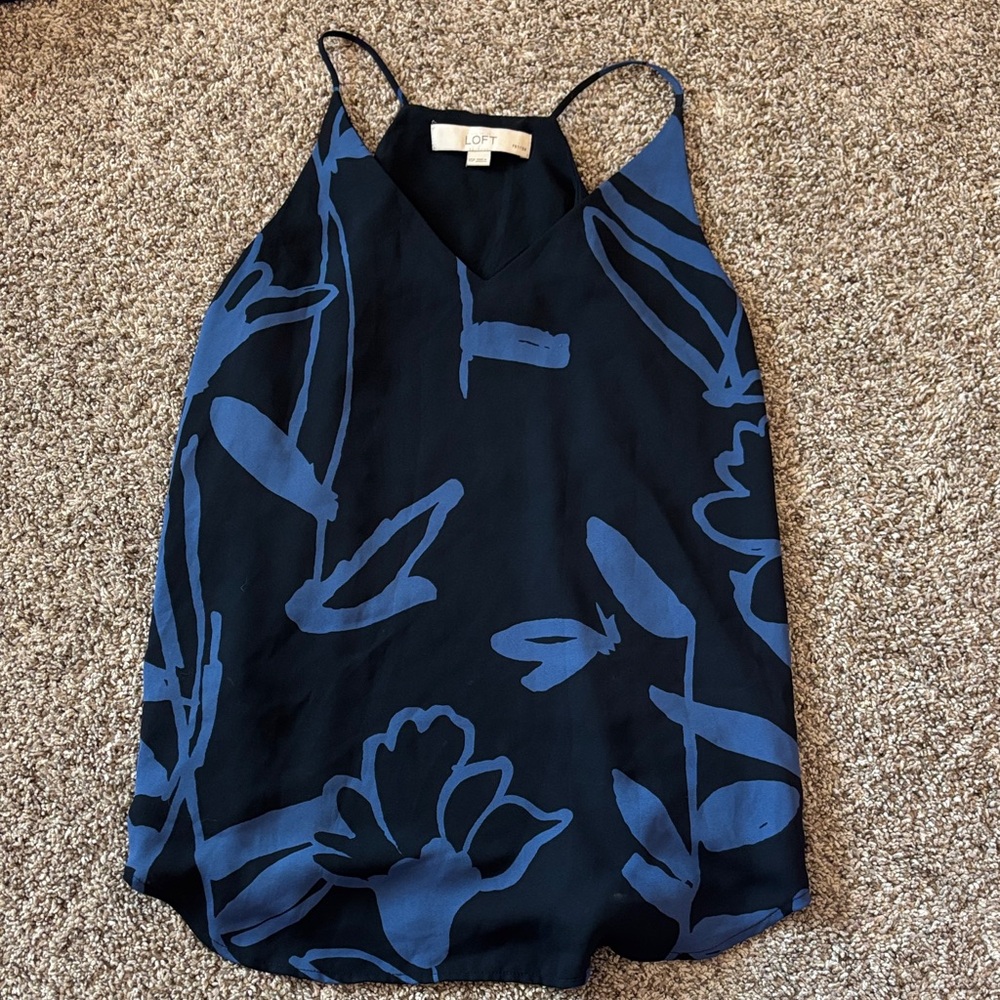 LOFT Women's Black and Blue Camisole